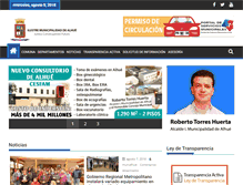 Tablet Screenshot of municipalidadalhue.cl